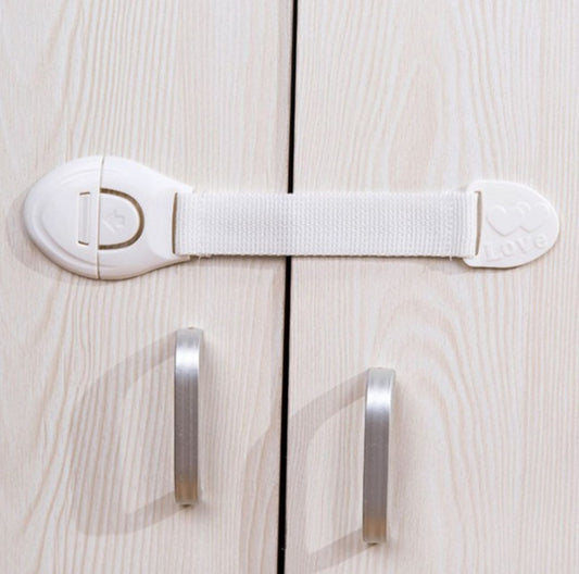 cupboard drawer door cabinet safety strap lock