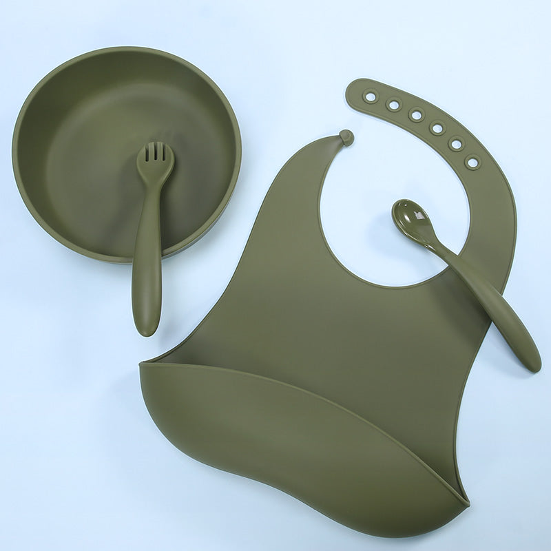 eco-friendly, non-toxic dish set with neck strap